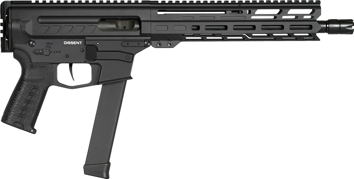 CMMG Dissent MKGS 9mm Luger Pistol 33+1, 10.5" Black, M-LOK Handguard, Zeroed Drop-In Trigger