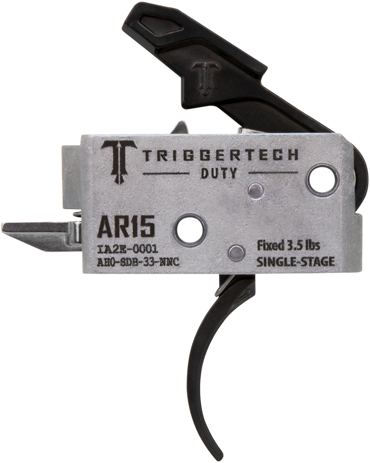 TriggerTech Duty Single-Stage Curved AR-15 Trigger, 3.50 lb Draw Weight