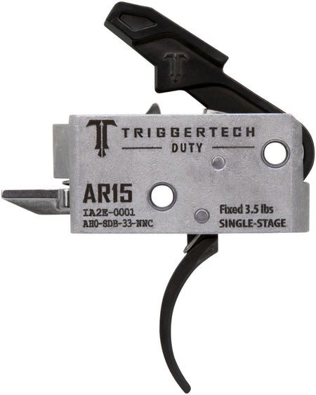 TriggerTech Duty Single-Stage Curved AR-15 Trigger, 3.50 lb Draw Weight