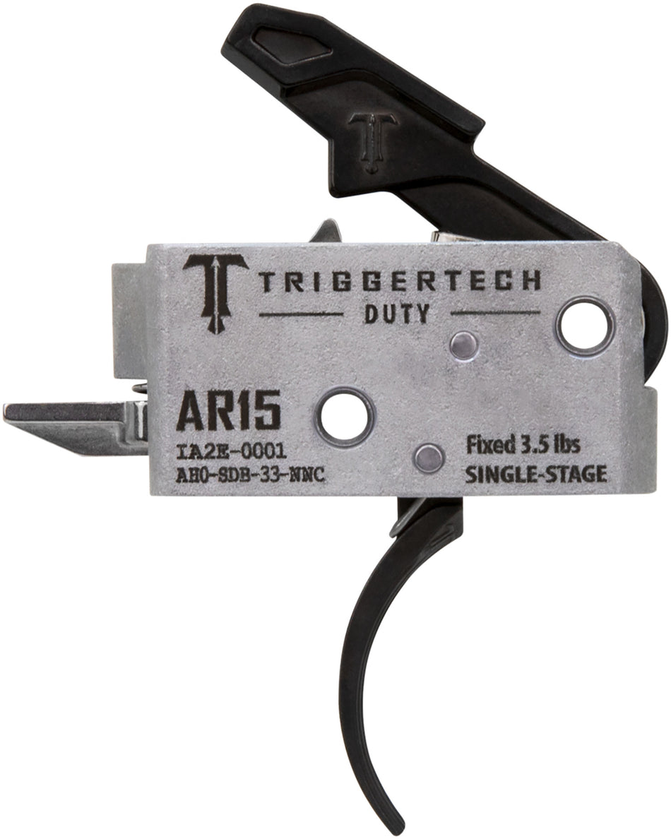TriggerTech Duty Single-Stage Curved AR-15 Trigger, 3.50 lb Draw Weight