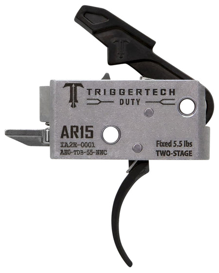 TriggerTech Duty Mil-Spec Two-Stage Curved AR-15 Trigger, 5.5 lb Draw Weight
