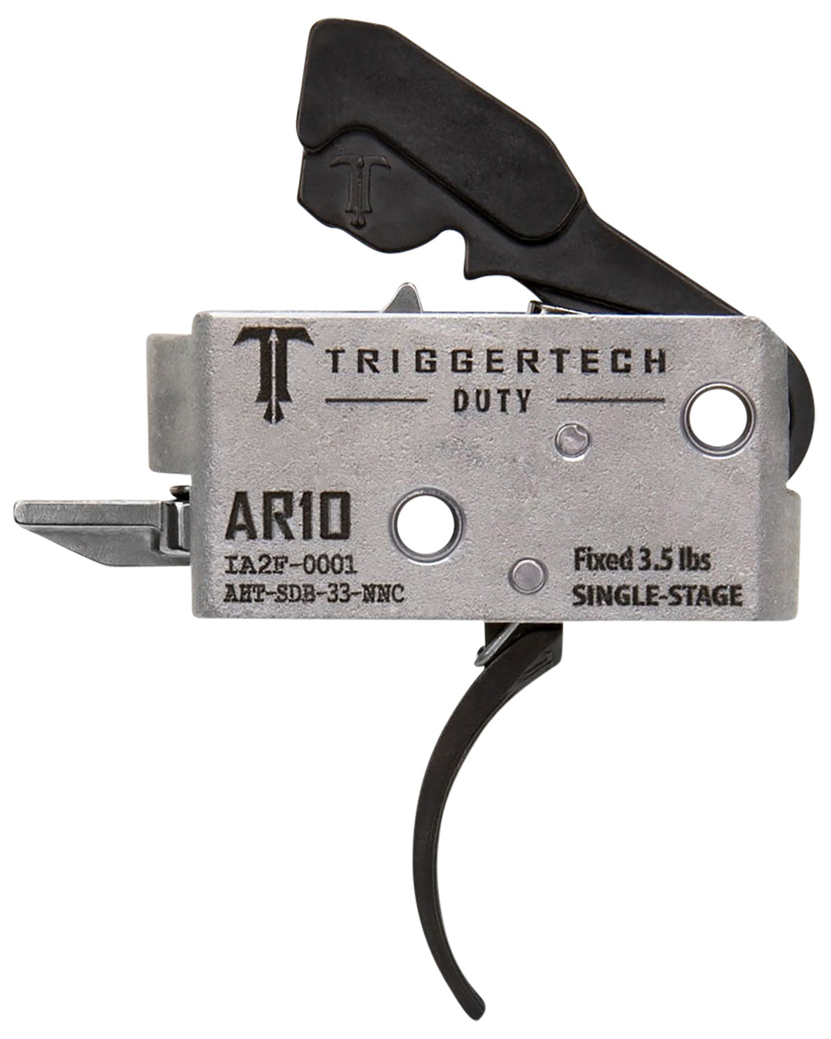 TriggerTech Duty Single-Stage Curved AR-10 Trigger, 3.50 lb Draw Weight
