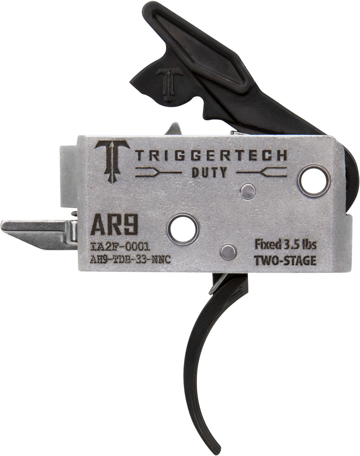 TriggerTech AR-9 Duty Curved Trigger Two-Stage 3.5 lbs Draw Weight
