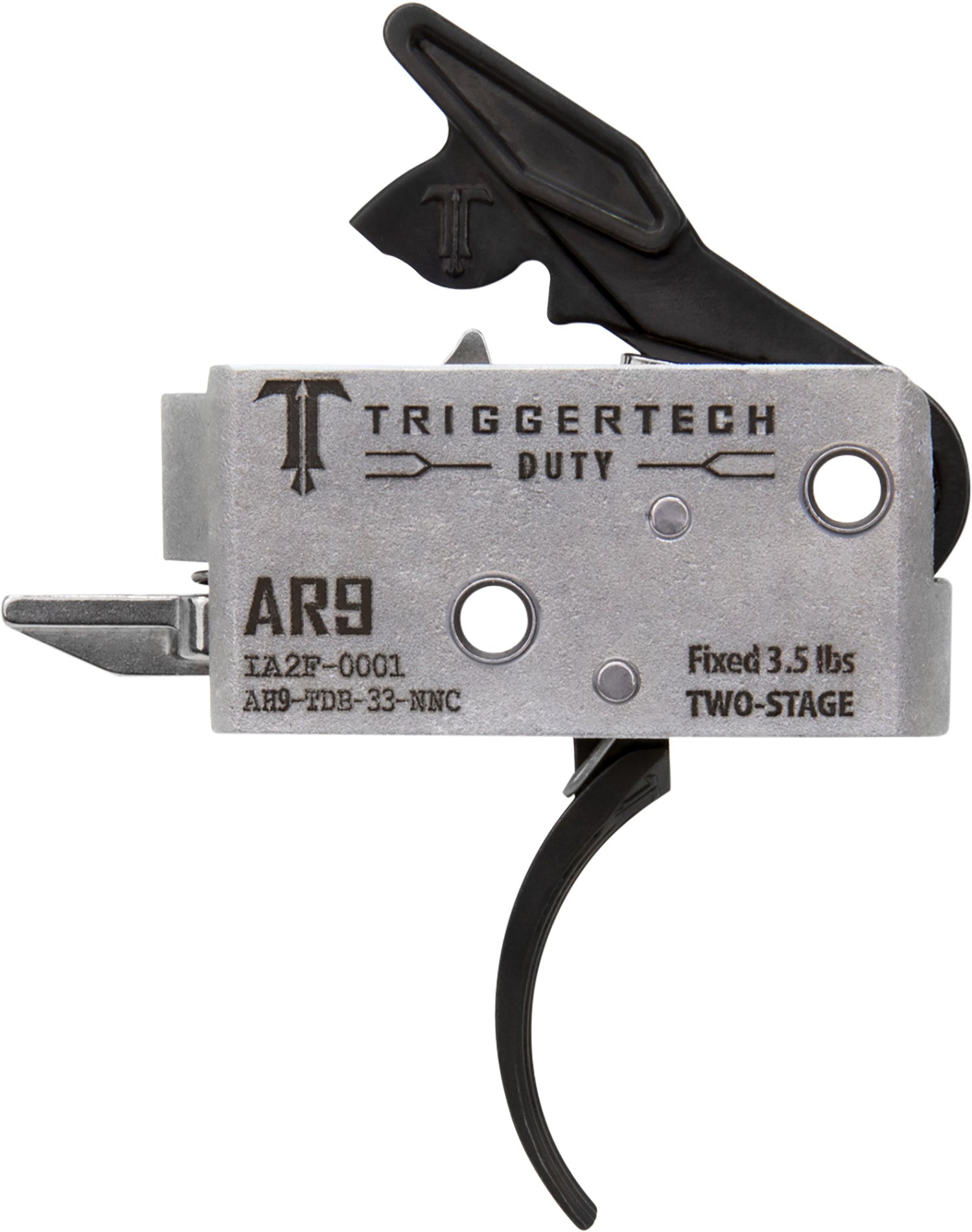 TriggerTech AR-9 Duty Curved Trigger Two-Stage 3.5 lbs Draw Weight
