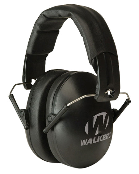 Walker's Youth and Women Folding Ear Muff 23 dB Black Polymer Over the Head
