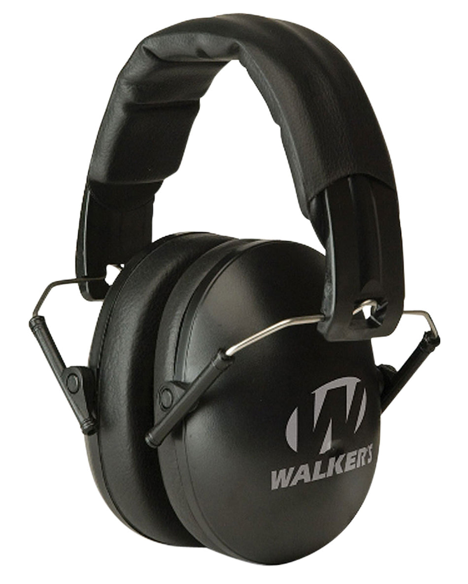 Walker's Youth and Women Folding Ear Muff 23 dB Black Polymer Over the Head
