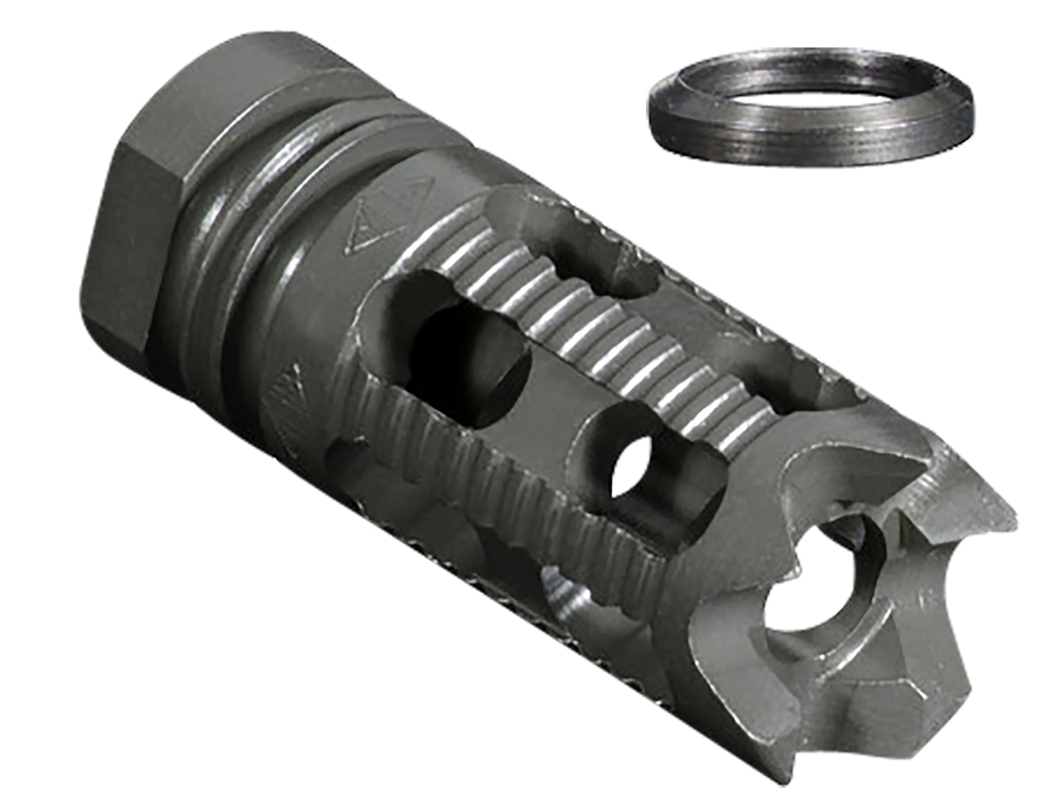 Yankee Hill Phantom Compensator Muzzle Brake Aggressive End 1/2"-28 Threads 2.25" OAL 5.56mm