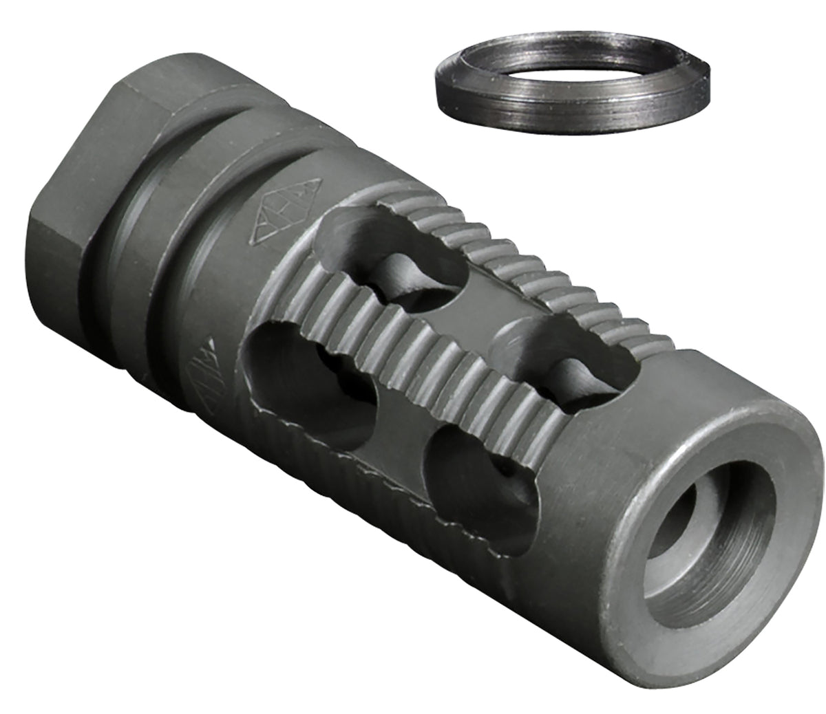 Yankee Hill Phantom Compensator Muzzle Brake Smooth No-Snag End 1/2"-28 Threads 2.25" OAL 5.56mm