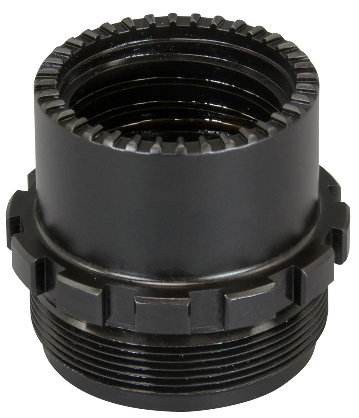 Yankee Hill 3060 Phantom Quick Disconnect Adapter 1-3/8"-24 tpi Stainless Steel Black