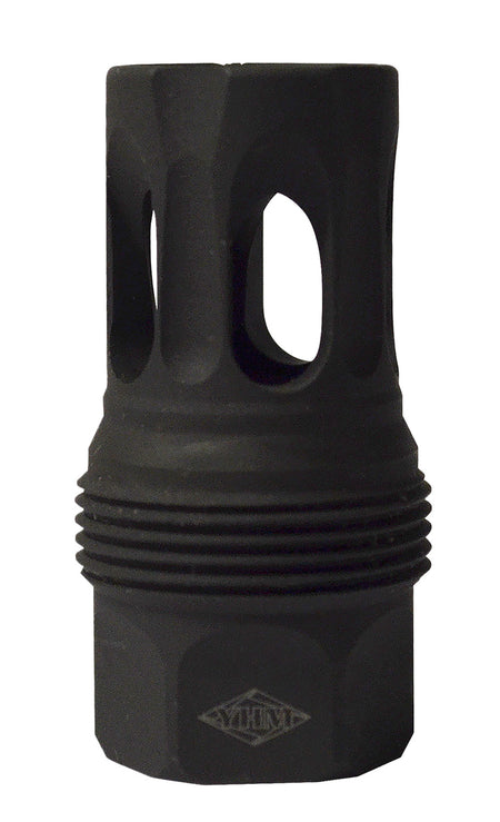 YHM 444524 sRx Quick Detach Flash Hider Short Black Phosphate Steel with 5/8"-24 TPI Thread