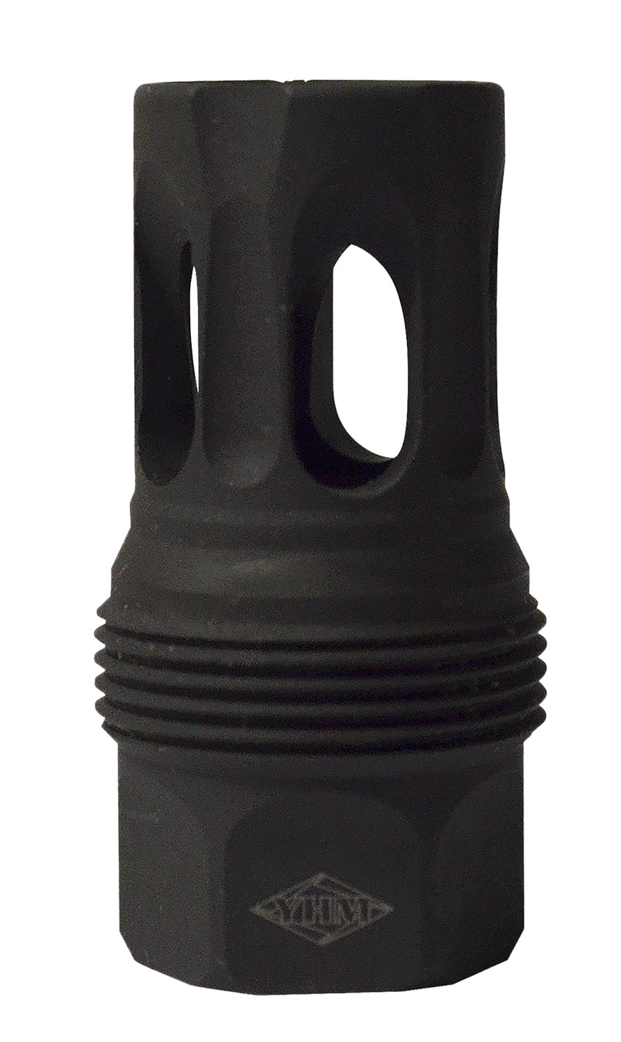 YHM 444524B sRx Quick Detach Flash Hider Short Black Phosphate Steel with 11/16"-24 TPI Thread