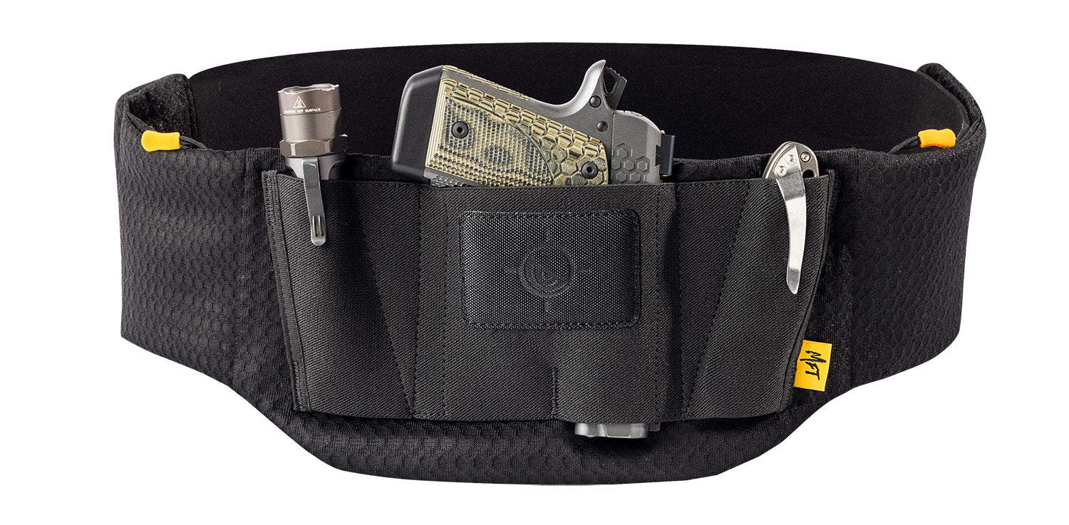 Mission First Tactical Black Mesh Belly Band H6BB1 26 to 52 Inch with Magazine Pockets