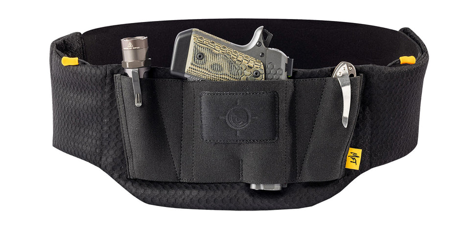 Mission First Tactical Black Mesh Belly Band H6BB1 26 to 52 Inch with Magazine Pockets