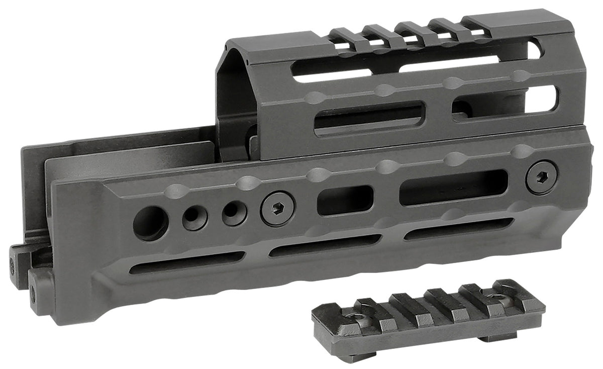 Midwest Industries AK Alpha 6" M-LOK Drop-In Aluminum Handguard Black Hardcoat Anodized