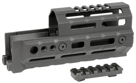 Midwest Industries AK Alpha 6" M-LOK Drop-In Aluminum Handguard Black Hardcoat Anodized