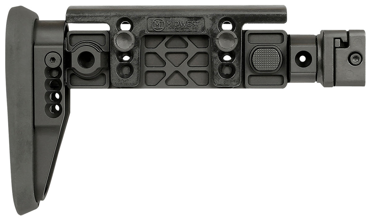 Midwest Industries MIAKALPHAFS AK-Platform Alpha Folding Stock Black Polymer Adjustable Cheekrest 1913 Rail Adapter
