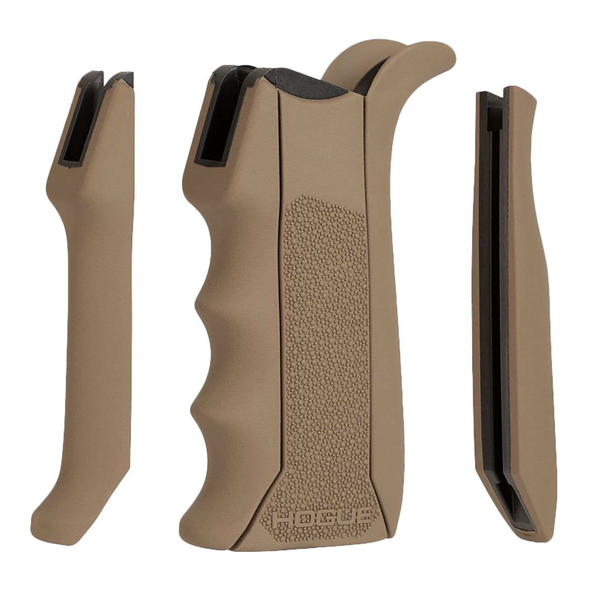 Hogue 13043 AR-15/M16 Modular OverMolded Flat Dark Earth Rubber Pistol Grip with Finger Grooves