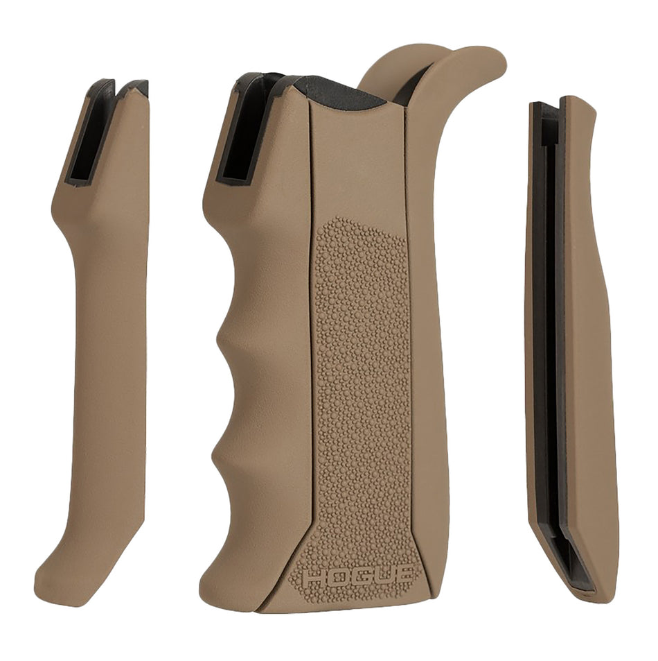 Hogue 13043 AR-15/M16 Modular OverMolded Flat Dark Earth Rubber Pistol Grip with Finger Grooves
