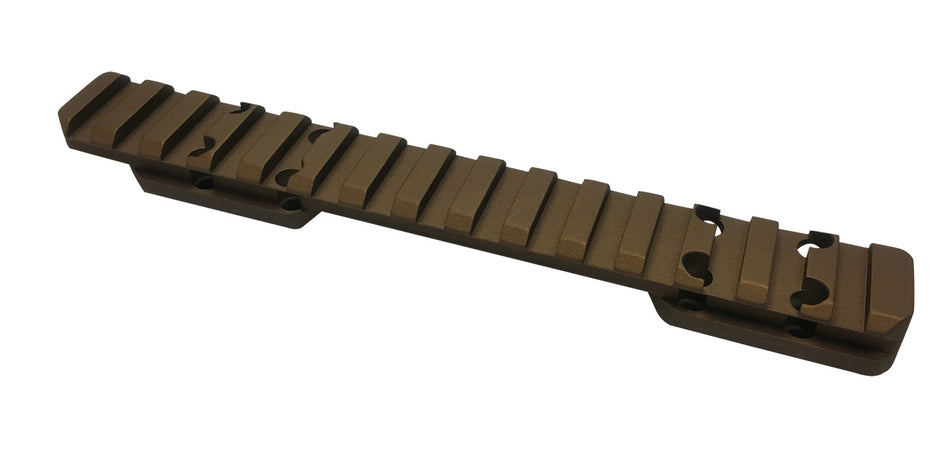 Talley P00SB735 X-Bolt Short Action Picatinny Rail Smoked Bronze Cerakote 0 MOA