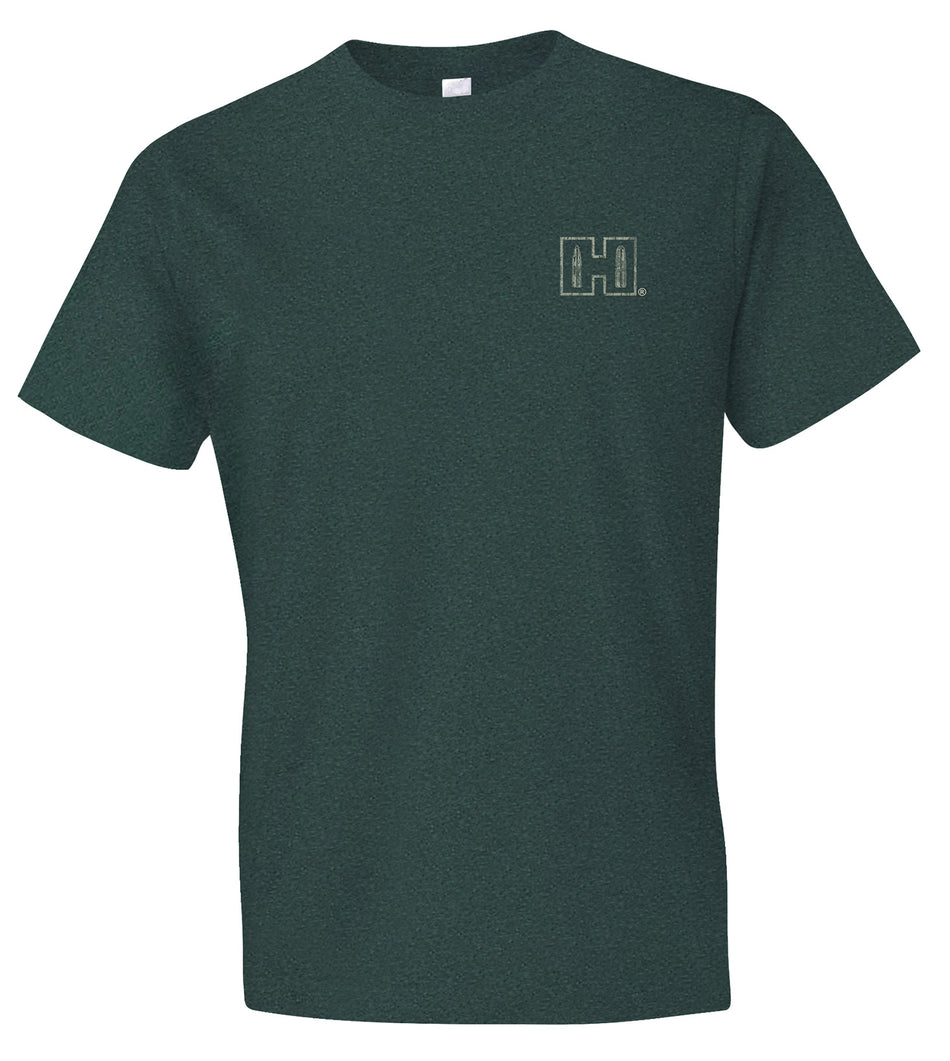 Hornady Gear 31793 Double Rocker Semi-Fitted Tee Olive Heather Short Sleeve Large