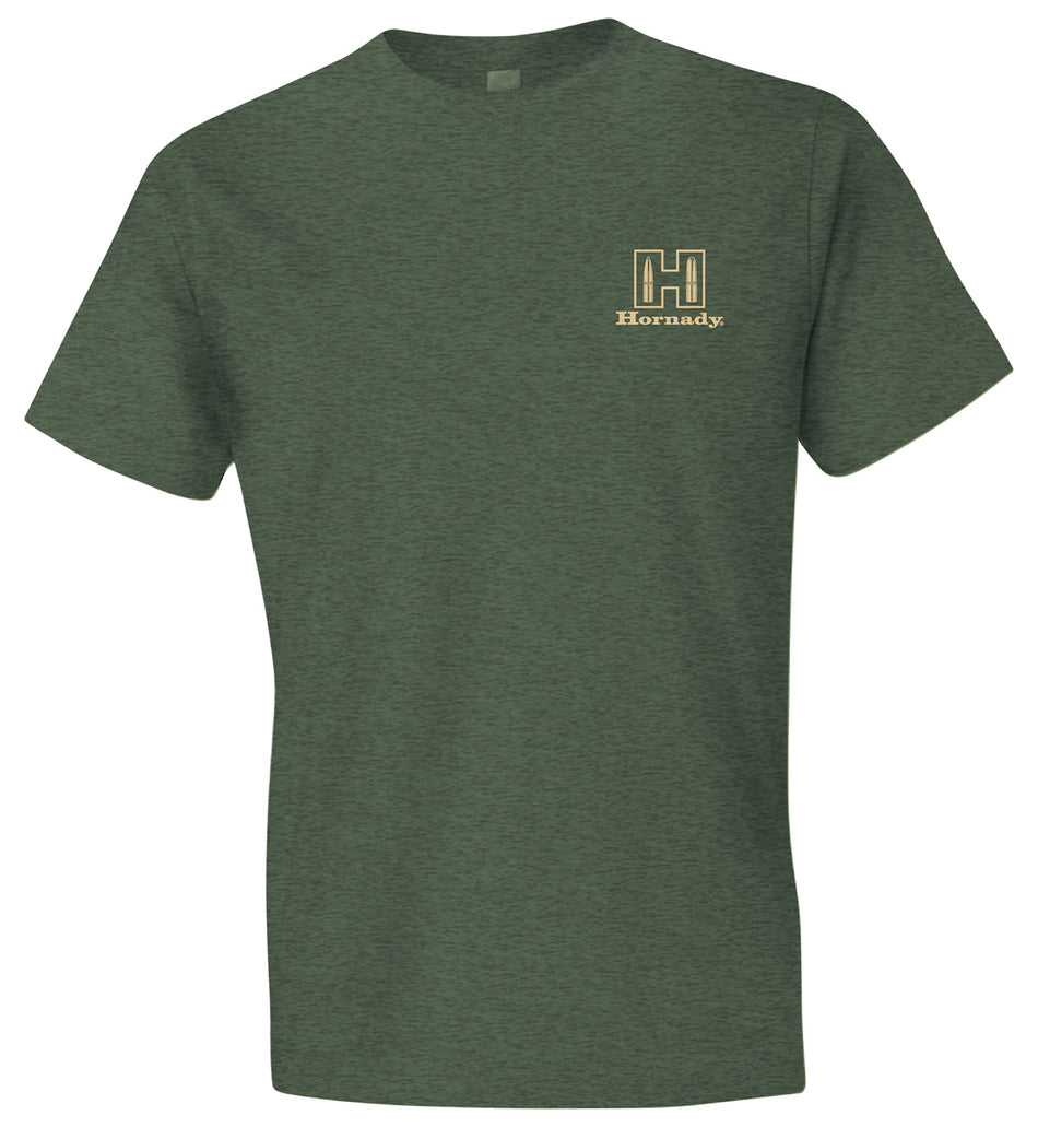 Hornady Gear 31435 Logo Stamp Tee Military Green Short Sleeve Size 2XL