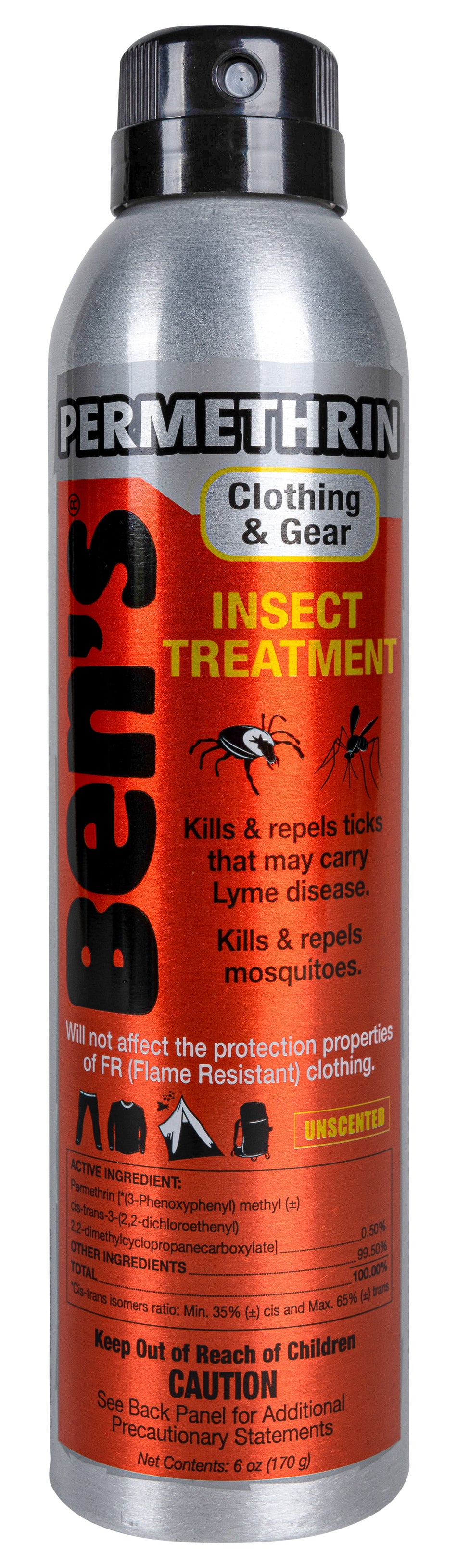 Ben's 00067600 Clothing and Gear Permethrin Insect Repellent 6 oz Aerosol
