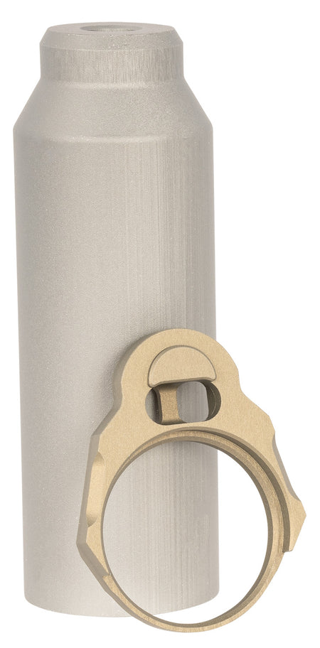 Q LLC Honey Badger Buffer Tube Sleeve and End Plate Gray