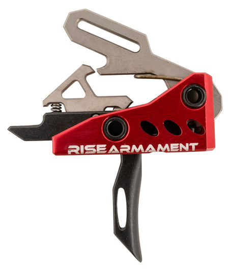 RISE Armament RA-535 APT Single-Stage Straight Trigger 3.5 lb Pull Red Housing Black Trigger AR-Platform Includes Pins