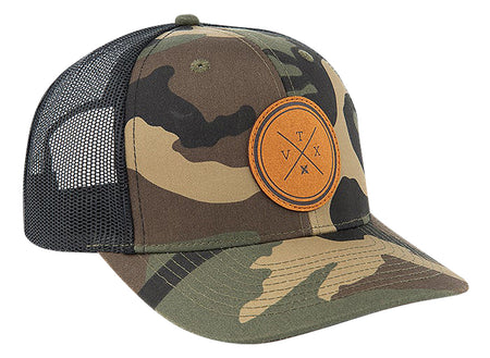 Vertx Leather Patch Trucker Hat Olive Camo