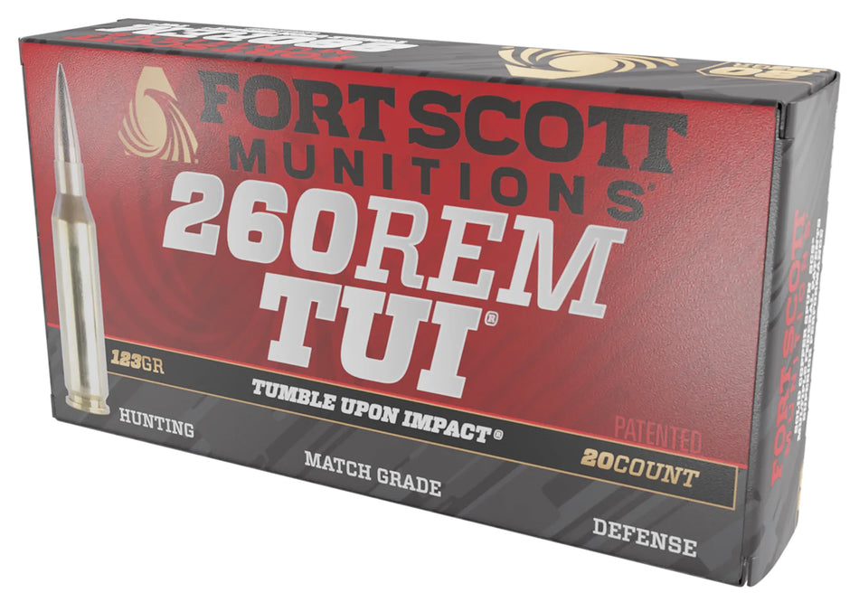 Fort Scott Munitions .260 Remington 260123SCV2 Tumble Upon Impact (TUI) Solid Copper Spun CS 123 Grain
