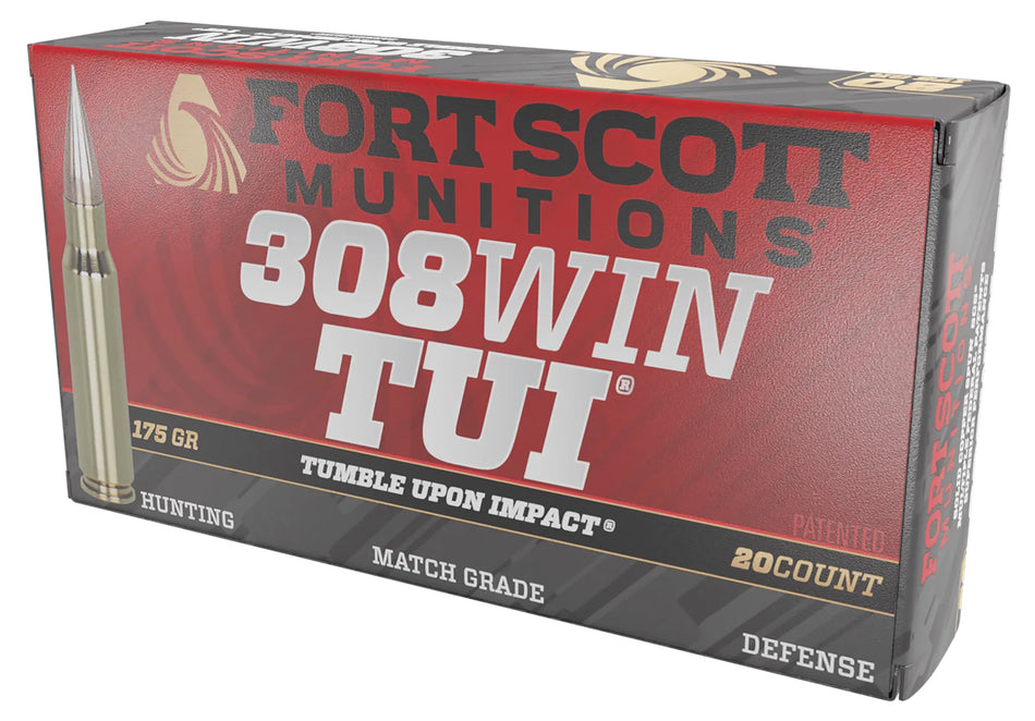 Fort Scott Munitions .308 Win / 7.62x51mm 308175SCV2 Tumble Upon Impact (TUI) Solid Copper Spun CS 175 Grain