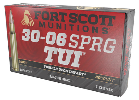Fort Scott Munitions .30-06 Springfield 3006168SCV Tumble Upon Impact (TUI) Solid Copper Spun CS 168 Grain