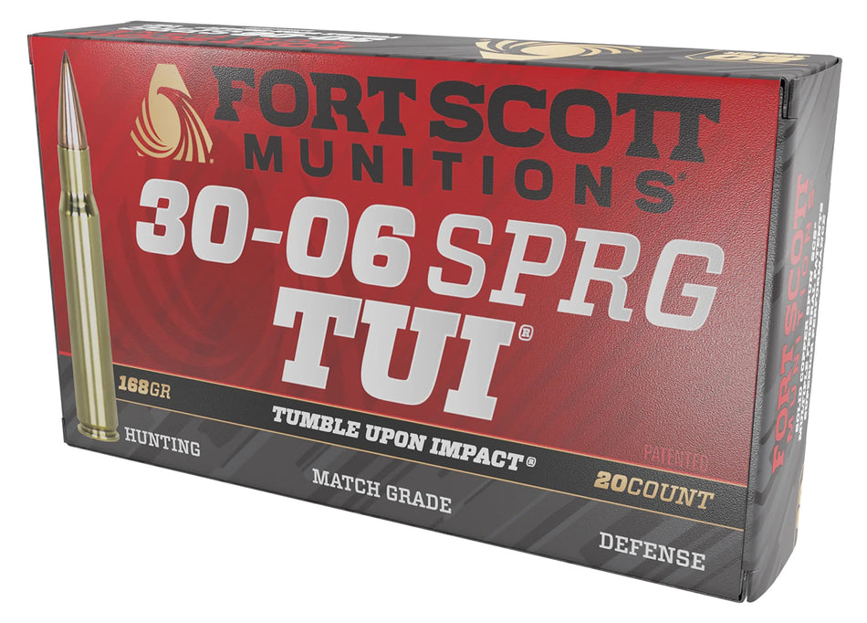 Fort Scott Munitions .30-06 Springfield 3006168SCV Tumble Upon Impact (TUI) Solid Copper Spun CS 168 Grain