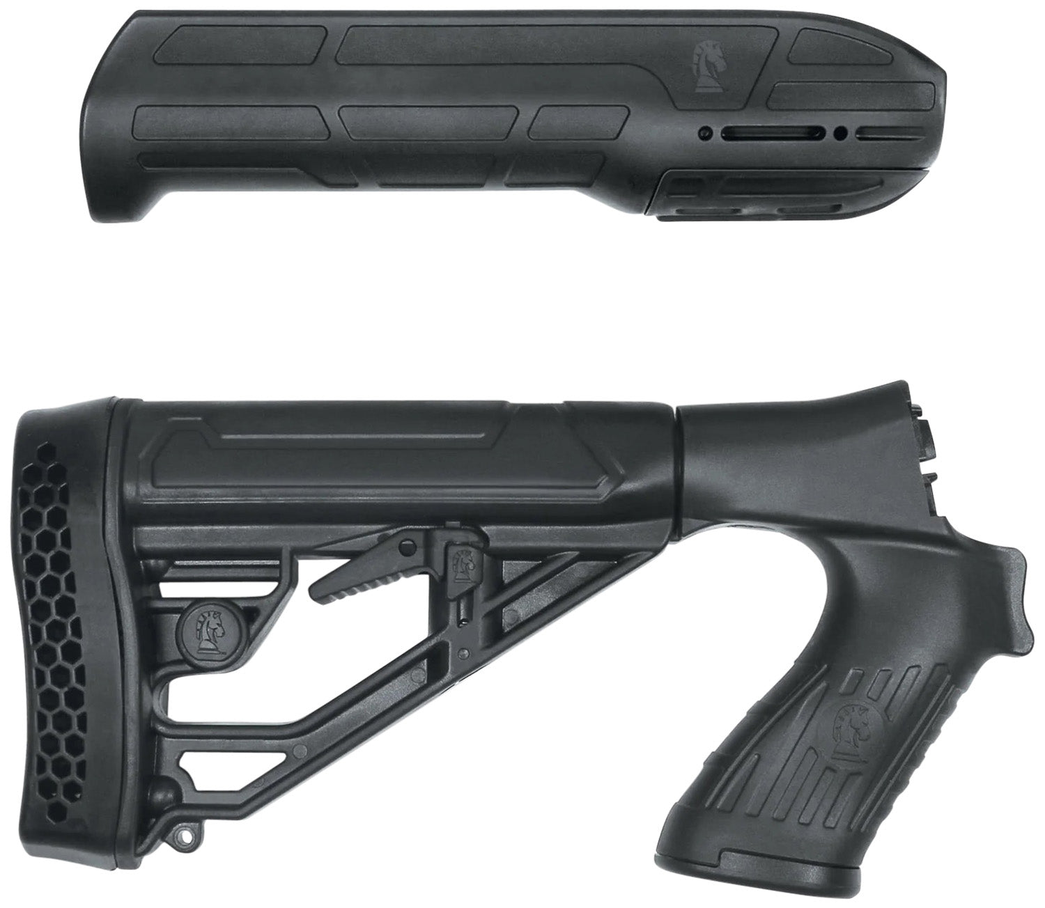 Adaptive Tactical EX Performance Stock & Forend Kit Fits Mossberg 500 590 Maverick 88 12G Black AT02006