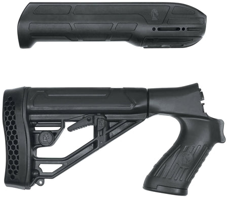 Adaptive Tactical EX Performance Stock & Forend Kit Fits Mossberg 500 590 Maverick 88 12G Black AT02006