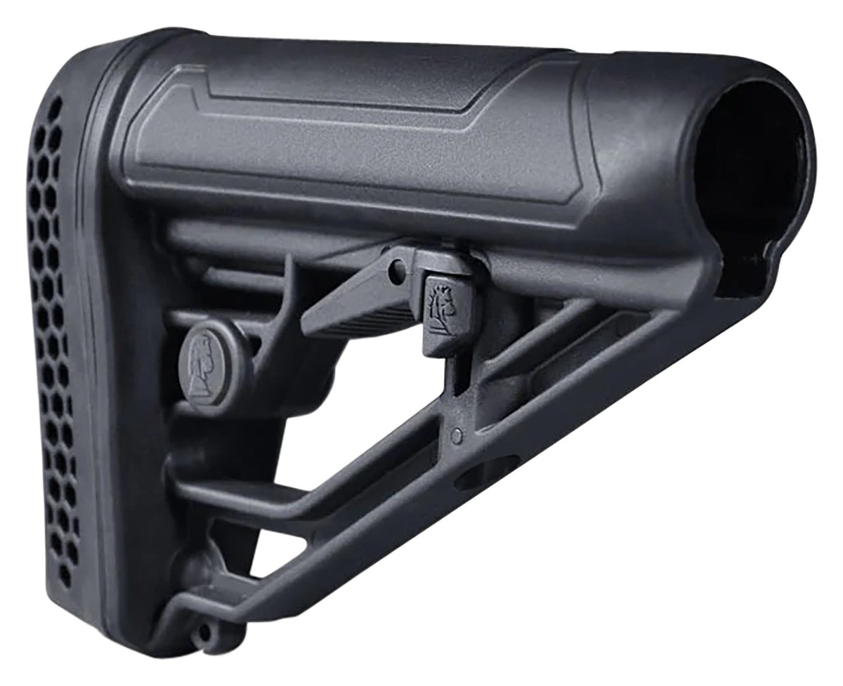 Adaptive Tactical EX Performance Adj. M4 Stock Black Polymer Vented Rubber Butt Pad AR15/AR10 Mil-Spec AT02012