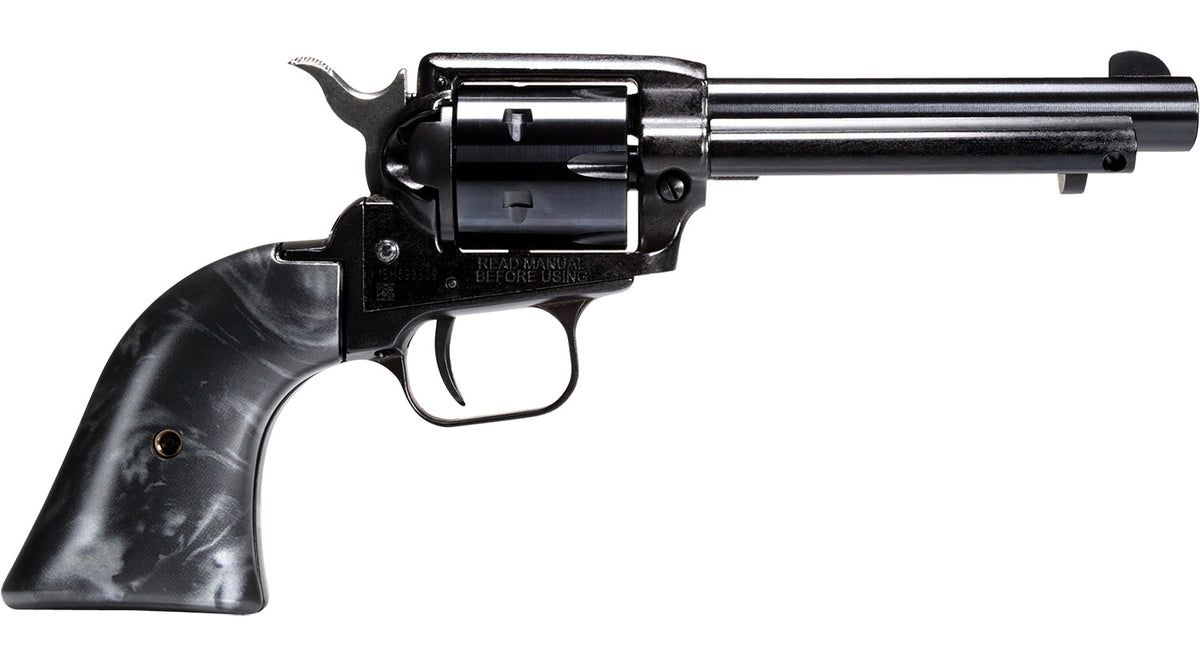 Heritage Rough Rider RR22B4BP .22 LR 6-Shot Revolver, 4.75" Black Oxide Barrel, Black Pearl Grip