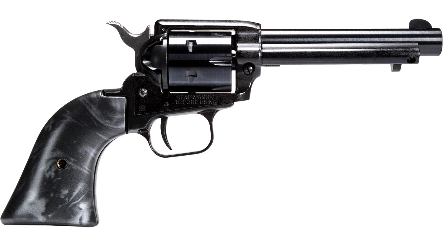 Heritage Rough Rider RR22B4BP .22 LR 6-Shot Revolver, 4.75" Black Oxide Barrel, Black Pearl Grip