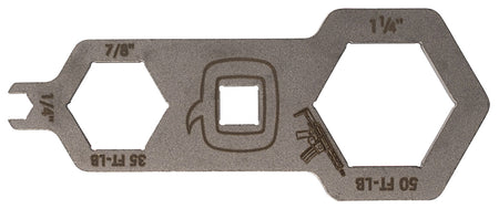 Q LLC Honey Badger Multi-Tool Silver Stainless Steel AR/M4