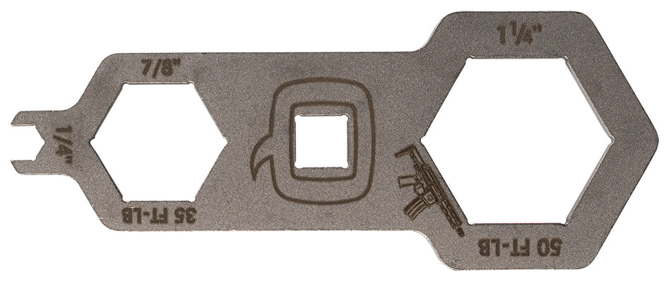 Q LLC Honey Badger Multi-Tool Silver Stainless Steel AR/M4