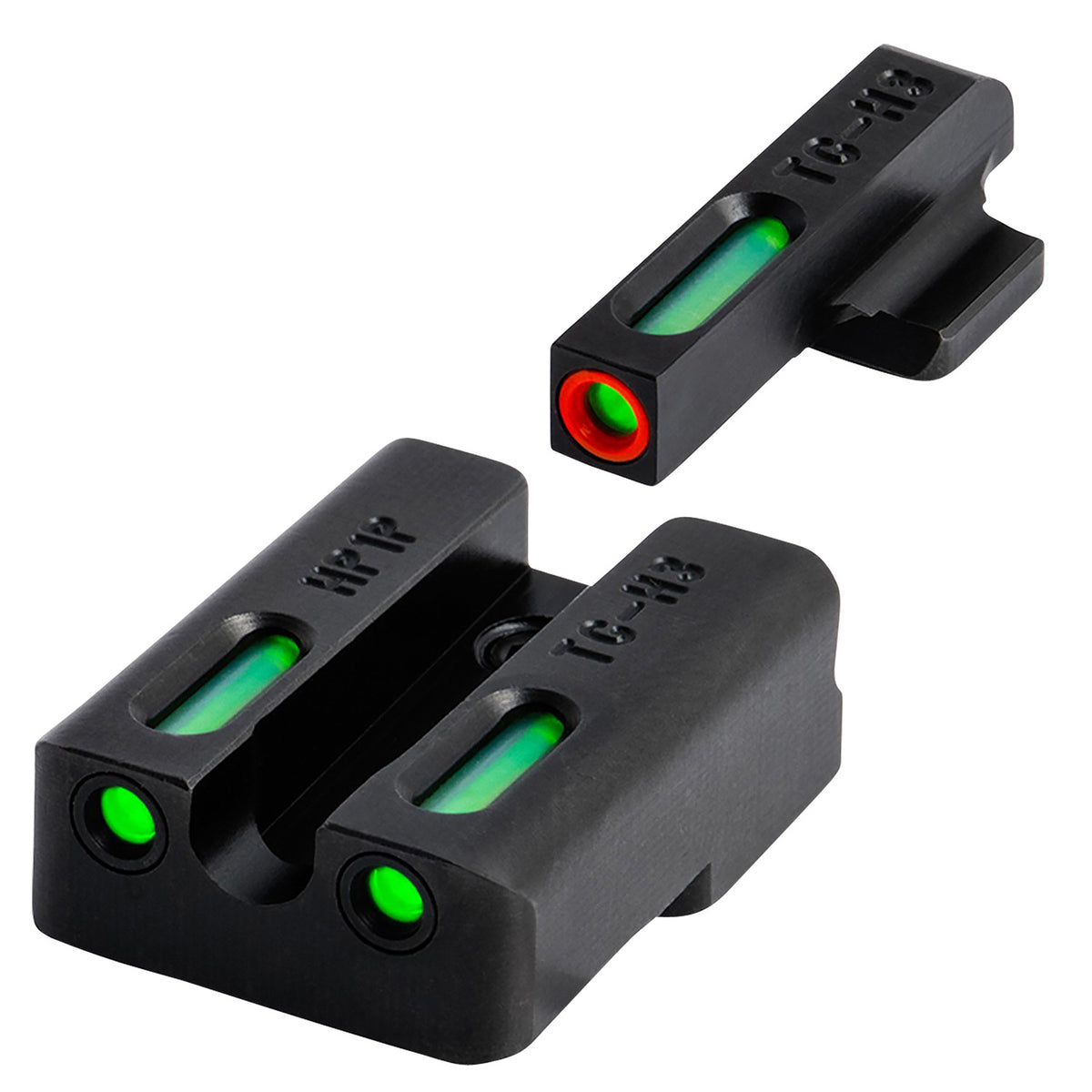 TruGlo TFX Pro Tritium & Fiber Optic Sight Set Orange Outline Front Green Rear Steel