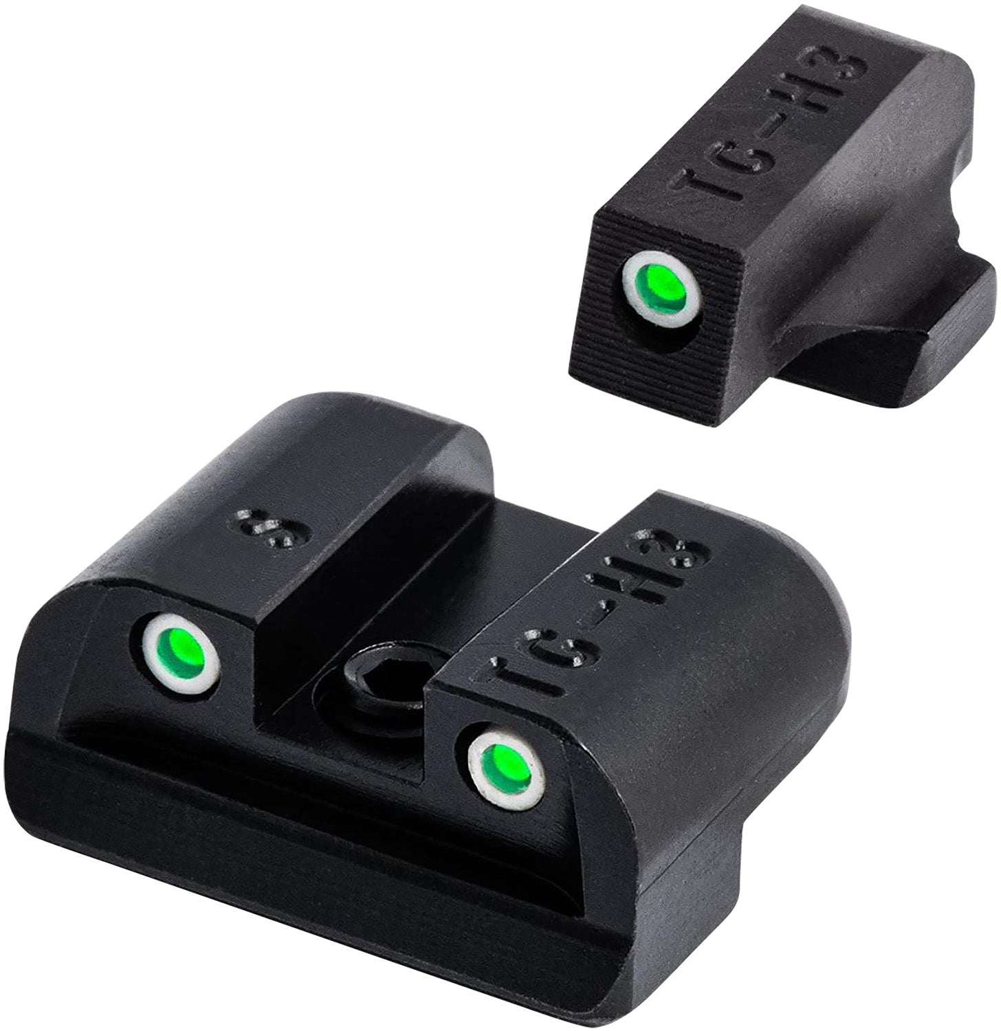 TruGlo Tritium Night Sight Set Green Front & Rear Swiss Tritium Assembled in USA