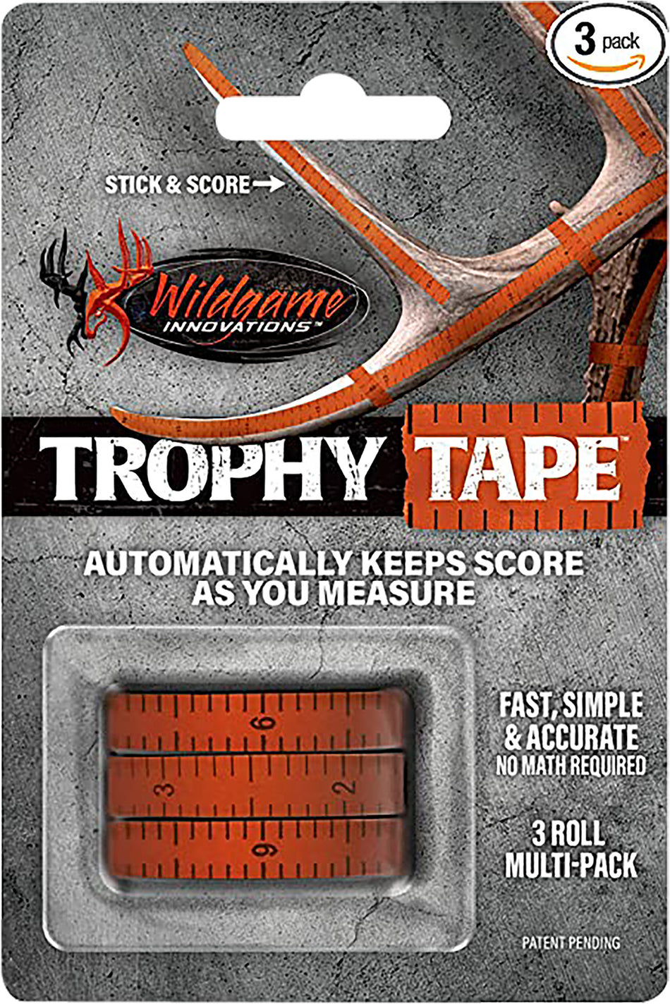 Wildgame Innovations Trophy Scoring Tape Orange 200" Length 3-Roll Pack WLD424