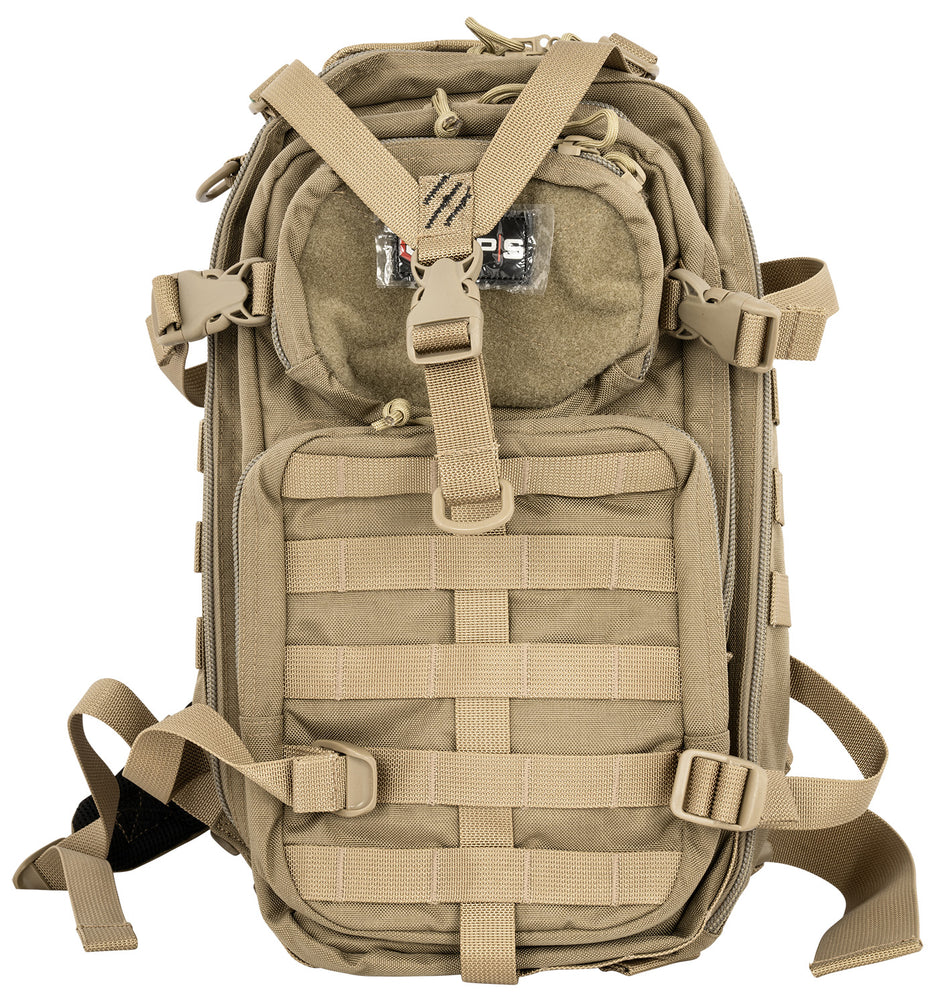 GPS Bags Tactical Bugout Bag T1611BOB Tan 600D Polyester 2-Pistol Retention Laptop Sleeve