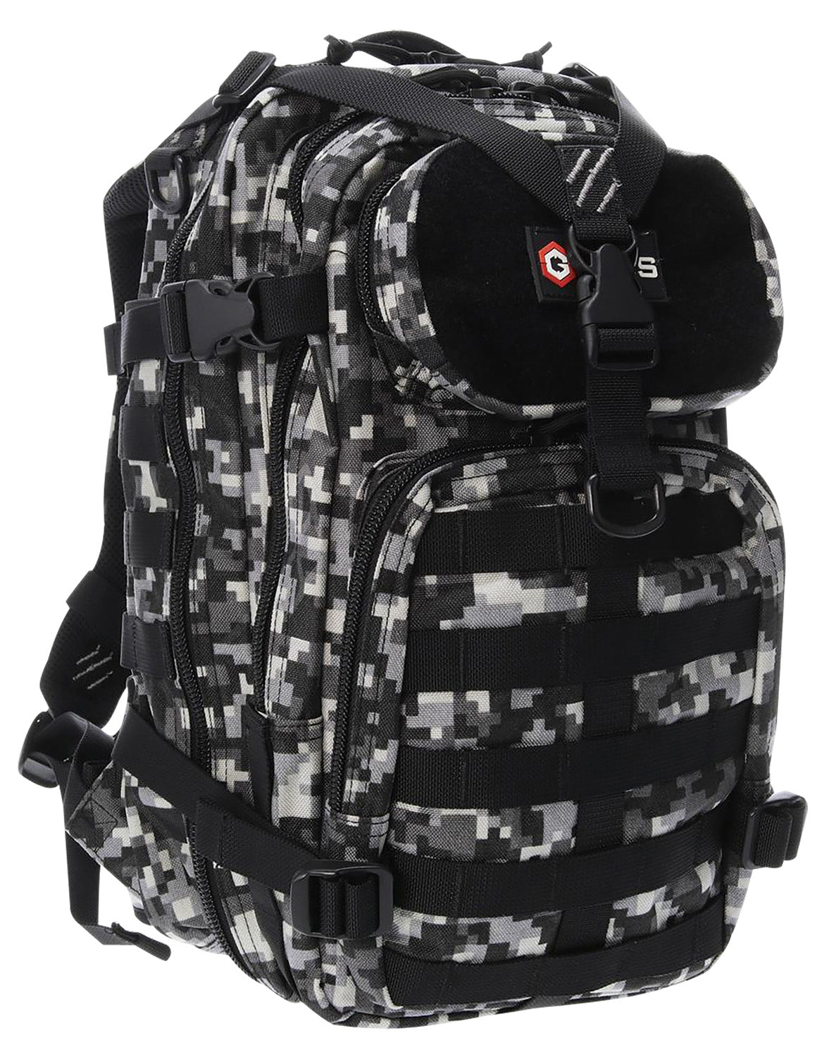GPS Bags Tactical Bugout Bag T1611BOBGD Gray Digital 600D Polyester 2-Pistol Retention