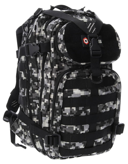 GPS Bags Tactical Bugout Bag T1611BOBGD Gray Digital 600D Polyester 2-Pistol Retention