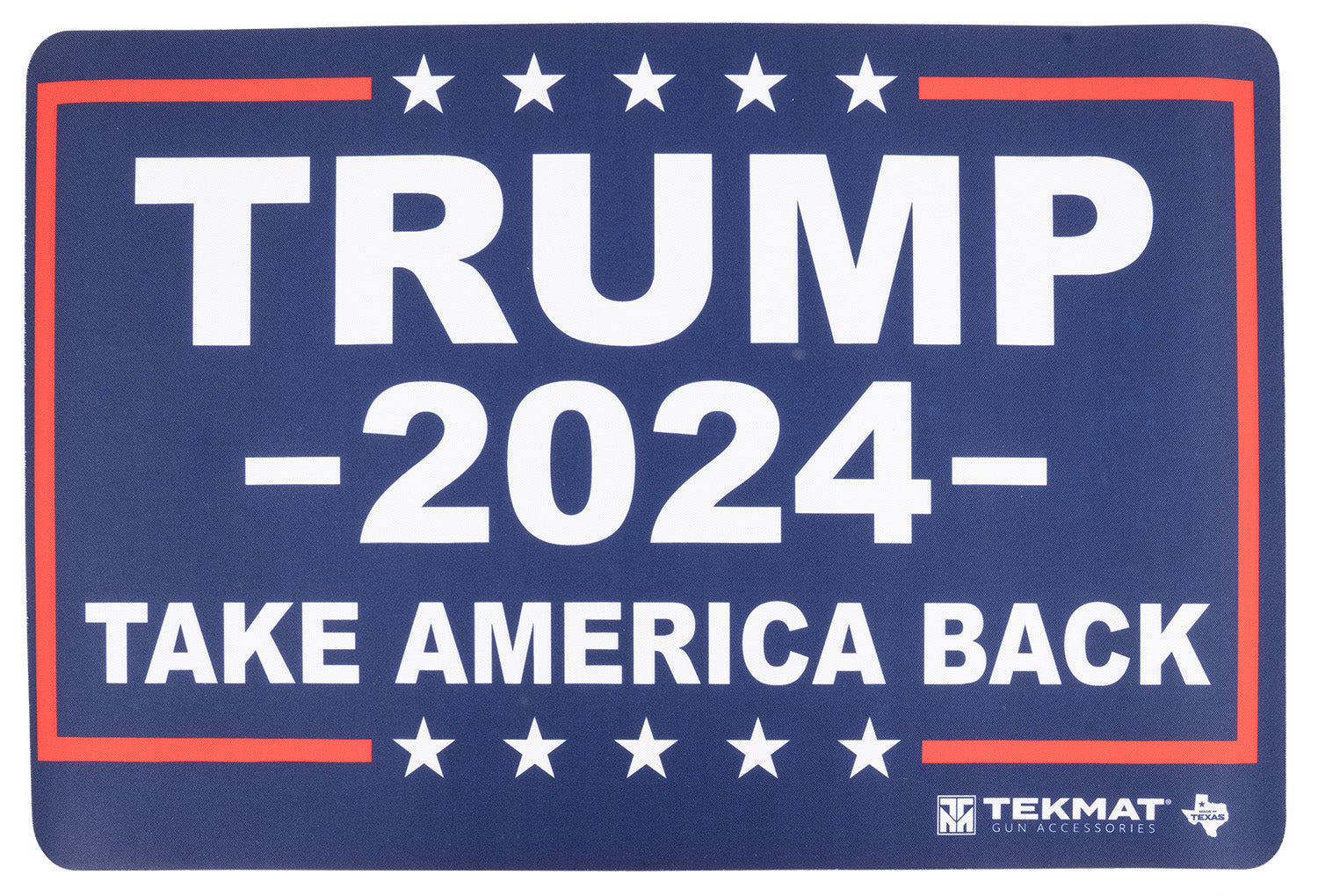 TekMat TEKR17TRUMP2024 Trump 2024 Patriotic Cleaning Mat Red/White/Blue 11"x17"