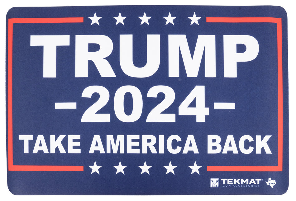 TekMat TEKR17TRUMP2024 Trump 2024 Patriotic Cleaning Mat Red/White/Blue 11"x17"