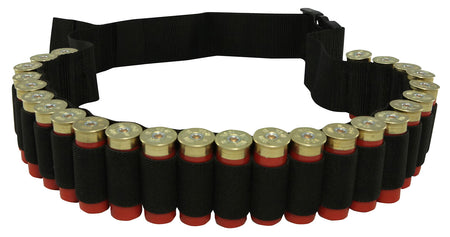 Hunters Specialties 00680 Adjustable Nylon Shotgun Ammo Belt Black 25 Shells