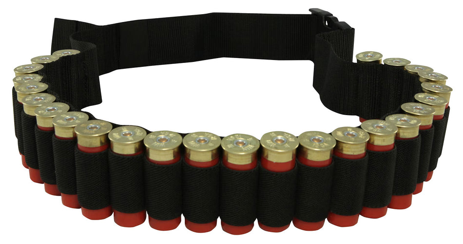 Hunters Specialties 00680 Adjustable Nylon Shotgun Ammo Belt Black 25 Shells